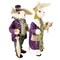 Karen Didion 22.0 Inch Emerson And Violet Bunny Easter Figurine Set , Bling Spring Decor Easter Hand-Made